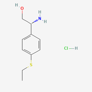 molecular formula C10H16ClNOS B2412350 (R)-2-Amino-2-(4-(ethylthio)phenyl)ethanol hydrochloride CAS No. 1917356-29-6
