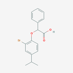 molecular formula C17H17BrO3 B241236 2-[2-bromo-4-(propan-2-yl)phenoxy]-2-phenylacetic acid 
