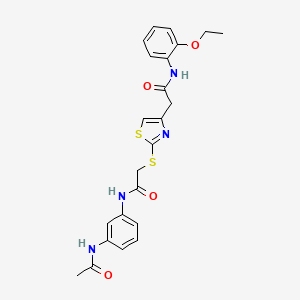 B2412364 N-(3-acetamidophenyl)-2-((4-(2-((2-ethoxyphenyl)amino)-2-oxoethyl)thiazol-2-yl)thio)acetamide CAS No. 953984-19-5