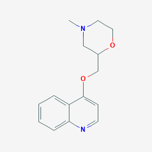 molecular formula C15H18N2O2 B2412401 4-[(4-methylmorpholin-2-yl)methoxy]quinoline CAS No. 2379946-16-2