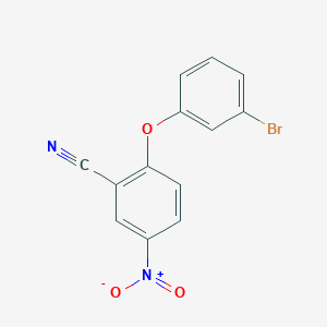 molecular formula C13H7BrN2O3 B2412403 2-(3-Bromophenoxy)-5-nitrobenzonitrile CAS No. 849134-40-3