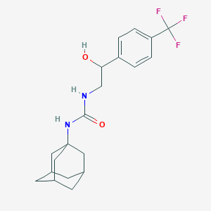 molecular formula C20H25F3N2O2 B2412407 1-((1R,3s)-adamantan-1-yl)-3-(2-hydroxy-2-(4-(trifluoromethyl)phenyl)ethyl)urea CAS No. 1396865-66-9