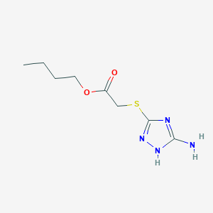 molecular formula C8H14N4O2S B241241 butyl 2-[(5-amino-4H-1,2,4-triazol-3-yl)sulfanyl]acetate 