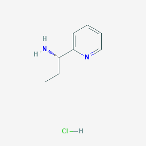 molecular formula C8H13ClN2 B2412415 (S)-1-(Pyridin-2-yl)propan-1-amine hydrochloride CAS No. 339312-61-7