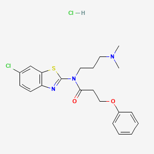 N-(6-chlorobenzo[d]thiazol-2-yl)-N-(3-(dimethylamino)propyl)-3-phenoxypropanamide hydrochloride