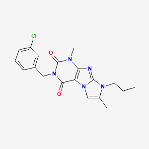 3-(3-chlorobenzyl)-1,7-dimethyl-8-propyl-1H-imidazo[2,1-f]purine-2,4(3H,8H)-dione