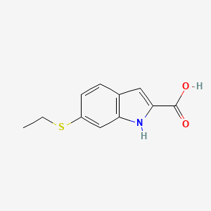 molecular formula C11H11NO2S B2412479 6-(ethylthio)-1H-indole-2-carboxylic acid CAS No. 910443-11-7