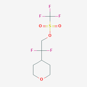 molecular formula C8H11F5O4S B2412502 [2,2-Difluoro-2-(oxan-4-yl)ethyl] trifluoromethanesulfonate CAS No. 2416231-35-9