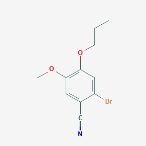 molecular formula C11H12BrNO2 B2412536 2-Bromo-5-methoxy-4-propoxybenzonitrile CAS No. 515828-87-2