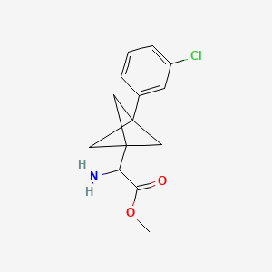 Methyl 2-amino-2-[3-(3-chlorophenyl)-1-bicyclo[1.1.1]pentanyl]acetate