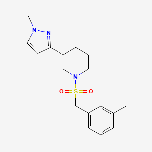 3-(1-methyl-1H-pyrazol-3-yl)-1-((3-methylbenzyl)sulfonyl)piperidine