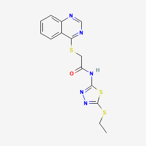 N-(5-(ethylthio)-1,3,4-thiadiazol-2-yl)-2-(quinazolin-4-ylthio)acetamide