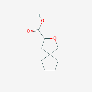 molecular formula C9H14O3 B2412591 2-Oxaspiro[4.4]nonane-3-carboxylic acid CAS No. 2344681-58-7