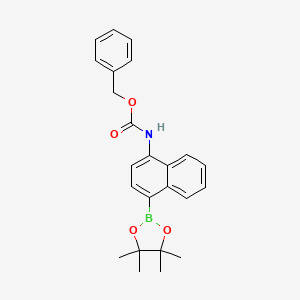 molecular formula C24H26BNO4 B2412613 4-(Cbz-Amino)naphthalene-1-boronic acid pinacol ester CAS No. 2377609-60-2
