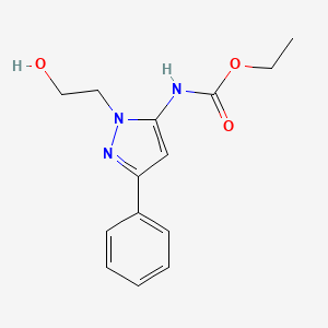 ethyl (1-(2-hydroxyethyl)-3-phenyl-1H-pyrazol-5-yl)carbamate