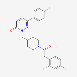 2-((1-(2-(2,4-difluorophenyl)acetyl)piperidin-4-yl)methyl)-6-(4-fluorophenyl)pyridazin-3(2H)-one