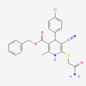 Benzyl 6-(2-amino-2-oxoethyl)sulfanyl-4-(4-chlorophenyl)-5-cyano-2-methyl-1,4-dihydropyridine-3-carboxylate