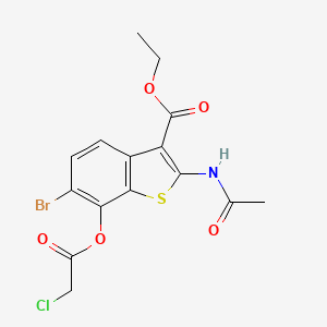 Ethyl 2-(acetylamino)-6-bromo-7-[(chloroacetyl)oxy]-1-benzothiophene-3-carboxylate