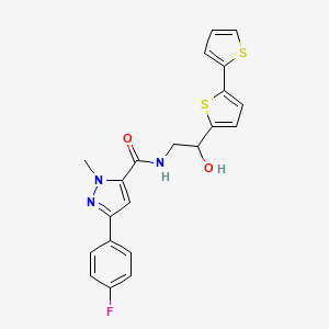 N-(2-{[2,2'-bithiophene]-5-yl}-2-hydroxyethyl)-3-(4-fluorophenyl)-1-methyl-1H-pyrazole-5-carboxamide