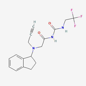 1-{2-[(2,3-dihydro-1H-inden-1-yl)(prop-2-yn-1-yl)amino]acetyl}-3-(2,2,2-trifluoroethyl)urea