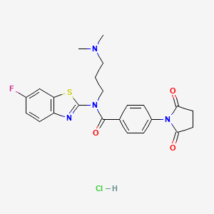 N-(3-(dimethylamino)propyl)-4-(2,5-dioxopyrrolidin-1-yl)-N-(6-fluorobenzo[d]thiazol-2-yl)benzamide hydrochloride
