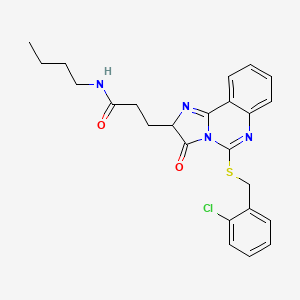 N-butyl-3-[5-[(2-chlorophenyl)methylsulfanyl]-3-oxo-2H-imidazo[1,2-c]quinazolin-2-yl]propanamide