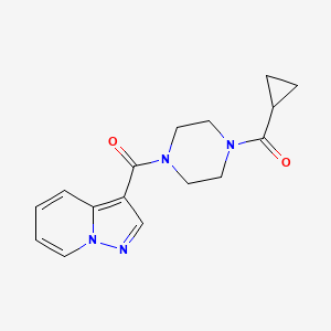 (4-(Cyclopropanecarbonyl)piperazin-1-yl)(pyrazolo[1,5-a]pyridin-3-yl)methanone
