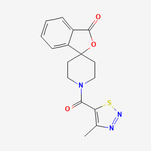 molecular formula C16H15N3O3S B2412691 1'-(4-methyl-1,2,3-thiadiazole-5-carbonyl)-3H-spiro[isobenzofuran-1,4'-piperidin]-3-one CAS No. 1797857-00-1