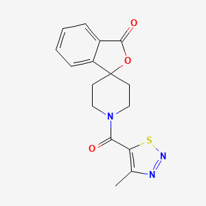 1'-(4-methyl-1,2,3-thiadiazole-5-carbonyl)-3H-spiro[isobenzofuran-1,4'-piperidin]-3-one