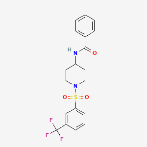 N-(1-{[3-(trifluoromethyl)phenyl]sulfonyl}-4-piperidinyl)benzenecarboxamide