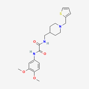 N1-(3,4-dimethoxyphenyl)-N2-((1-(thiophen-2-ylmethyl)piperidin-4-yl)methyl)oxalamide