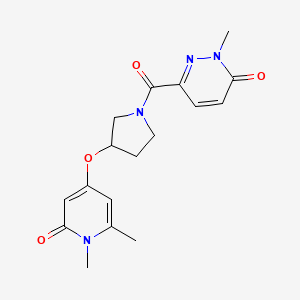6-(3-((1,6-dimethyl-2-oxo-1,2-dihydropyridin-4-yl)oxy)pyrrolidine-1-carbonyl)-2-methylpyridazin-3(2H)-one