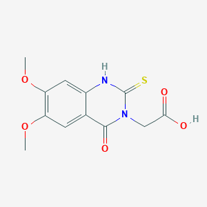 2-(6,7-Dimethoxy-4-oxo-2-sulfanylidene-1H-quinazolin-3-yl)acetic acid