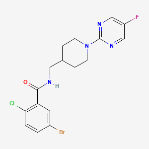 5-bromo-2-chloro-N-((1-(5-fluoropyrimidin-2-yl)piperidin-4-yl)methyl)benzamide