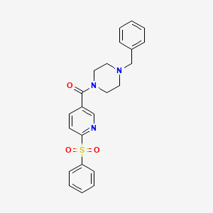 (4-Benzylpiperazin-1-yl)(6-(phenylsulfonyl)pyridin-3-yl)methanone