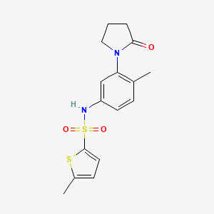 5-methyl-N-(4-methyl-3-(2-oxopyrrolidin-1-yl)phenyl)thiophene-2-sulfonamide