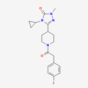 4-cyclopropyl-3-(1-(2-(4-fluorophenyl)acetyl)piperidin-4-yl)-1-methyl-1H-1,2,4-triazol-5(4H)-one