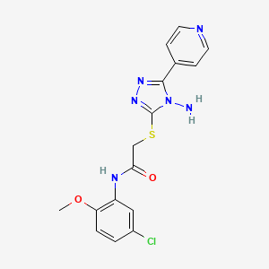 2-{[4-amino-5-(pyridin-4-yl)-4H-1,2,4-triazol-3-yl]sulfanyl}-N-(5-chloro-2-methoxyphenyl)acetamide