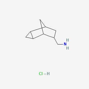 molecular formula C9H16ClN B2412721 {tricyclo[3.2.1.0,2,4]octan-6-yl}methanamine hydrochloride CAS No. 2089256-11-9