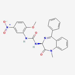 1-(1-methyl-2-oxo-5-phenyl-2,3-dihydro-1H-1,4-diazepin-3-yl)-3-(2-methoxy-5-nitrophenyl)urea