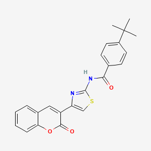 molecular formula C23H20N2O3S B2412726 4-(tert-butyl)-N-(4-(2-oxo-2H-chromen-3-yl)thiazol-2-yl)benzamide CAS No. 389127-25-7