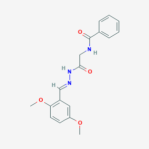 (E)-N-(2-(2-(2,5-dimethoxybenzylidene)hydrazinyl)-2-oxoethyl)benzamide