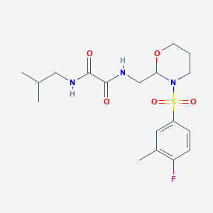 N1-((3-((4-fluoro-3-methylphenyl)sulfonyl)-1,3-oxazinan-2-yl)methyl)-N2-isobutyloxalamide