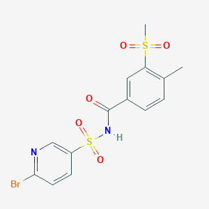 N-[(6-bromopyridin-3-yl)sulfonyl]-3-methanesulfonyl-4-methylbenzamide