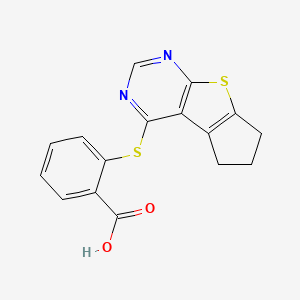 2-(2,3-Dihydro-1H-8-thia-5,7-diaza-cyclopenta[a]inden-4-ylsulfanyl)-benzoic acid