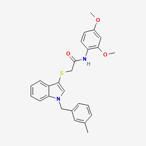 B2412741 N-(2,4-dimethoxyphenyl)-2-((1-(3-methylbenzyl)-1H-indol-3-yl)thio)acetamide CAS No. 681275-99-0