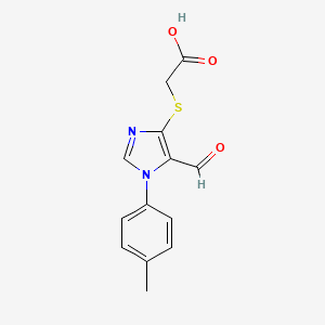 2-[5-Formyl-1-(4-methylphenyl)imidazol-4-yl]sulfanylacetic acid