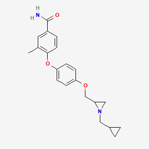 4-[4-[[1-(Cyclopropylmethyl)aziridin-2-yl]methoxy]phenoxy]-3-methylbenzamide