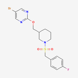 5-Bromo-2-[[1-[(4-fluorophenyl)methylsulfonyl]piperidin-3-yl]methoxy]pyrimidine