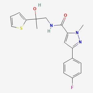 3-(4-fluorophenyl)-N-(2-hydroxy-2-(thiophen-2-yl)propyl)-1-methyl-1H-pyrazole-5-carboxamide